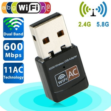 hudiemm0B USB Network Card ACS-M600 Dual Band 2.4/5G USB Network Card Wireless WiFi Receiver Adapter for PC 